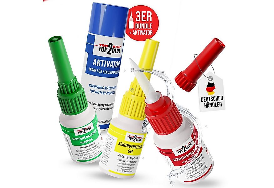 Top2Glue Sekundenkleber Top2Glue Sekundenkleber & Aktivator Set (3x20g + 20 günstig online kaufen