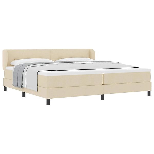 vidaXL Boxspringbett mit Matratze Creme 200 x 200 cm Stoff 3340050 günstig online kaufen