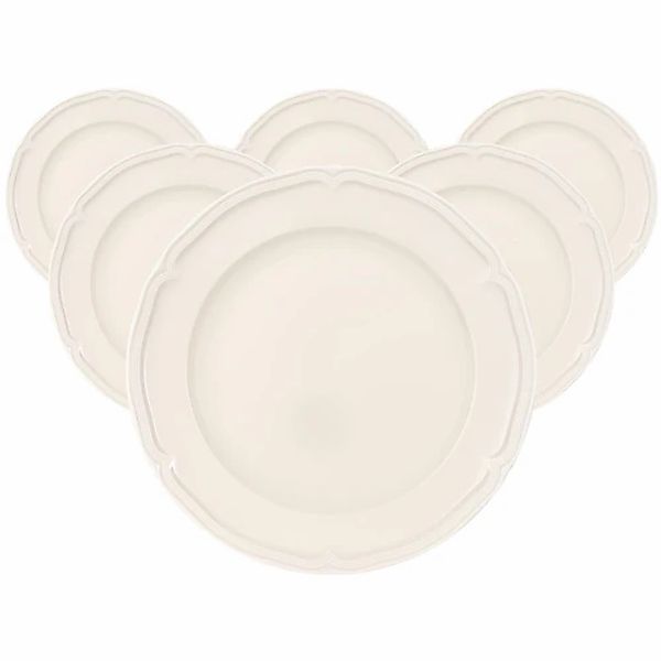 Villeroy & Boch Speiseteller »Speiseteller Manoir ø 26,7 cm 6er Set weiß« günstig online kaufen