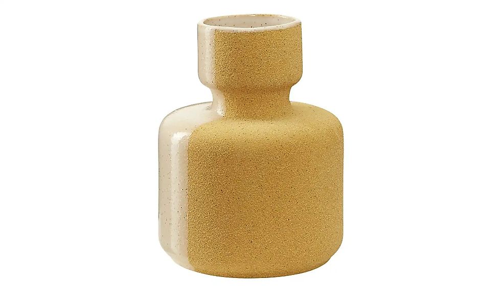 Gray & Jones Vase   ¦ gelb ¦ Steingut ¦ Maße (cm): H: 16,5  Ø: 12.5 Accesso günstig online kaufen