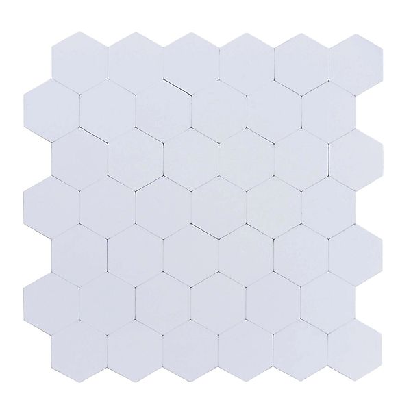Dalsys Selbstklebende Fliesen 1m² 11 Stück PVC Wabenmuster Weiß günstig online kaufen