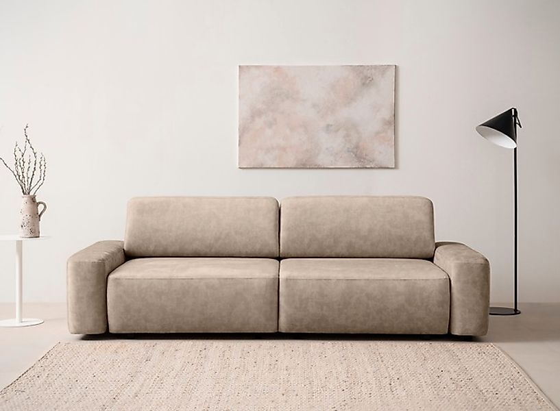 INOSIGN 3-Sitzer »TORGE (257cm), Sofa,Schlafsofa in Cord, Samtvelours, Stru günstig online kaufen