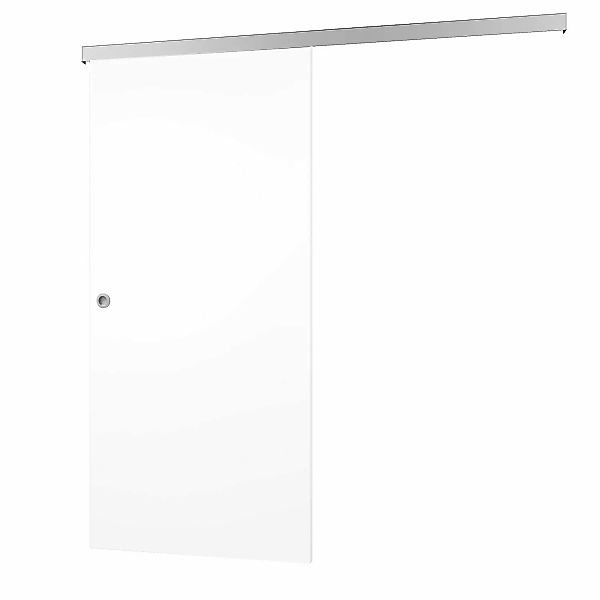 inova Holzschiebetür Weiß 755 x 2035 mm Komplettset mit Griffmuschel inkl. günstig online kaufen