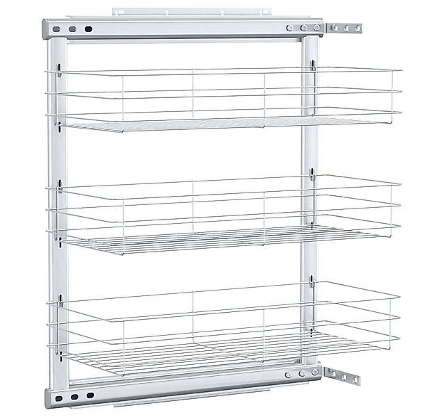 vidaXL Schubkasteneinsatz 3-stufiger Küchen-Drahtkorb Ausziehbar Silbern 47 günstig online kaufen