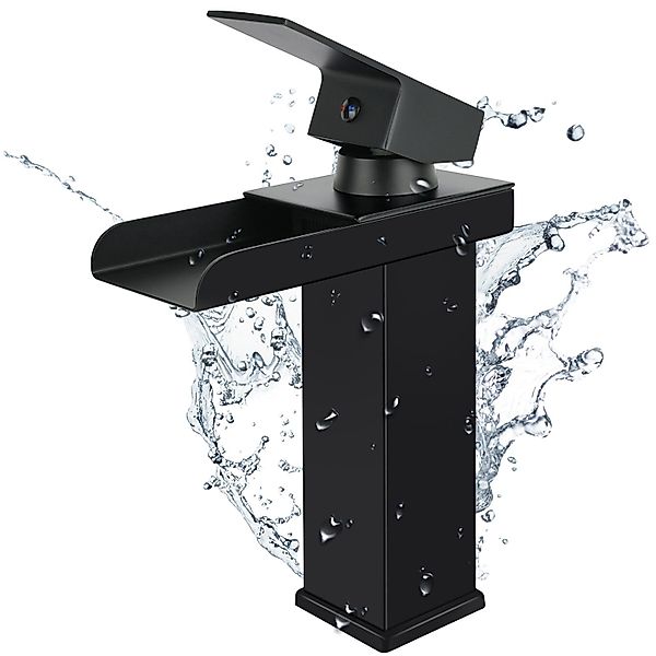 Eumaty Waschtischarmatur Badarmatur Wasserhahn Bad Wasserfall günstig online kaufen