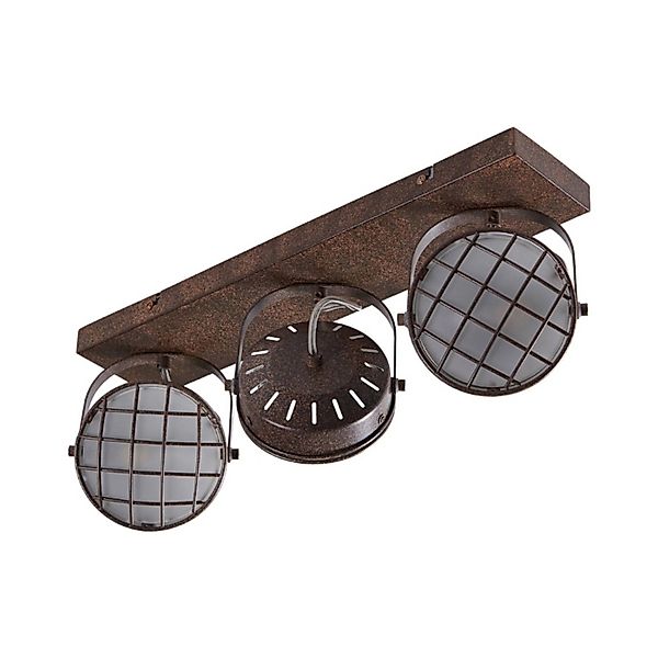Lindby Strahler Tamin 9621515 Vintage Industriell in Braun aus Metall 3-fla günstig online kaufen