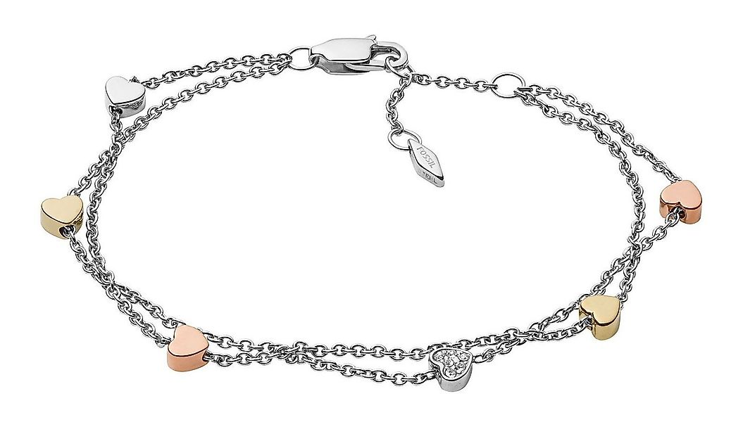Fossil Gliederarmband Double-Row Heart Bracelet günstig online kaufen