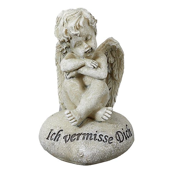 HTI-Living Gartenfigur Grabengel, grau "Ich vermisse günstig online kaufen