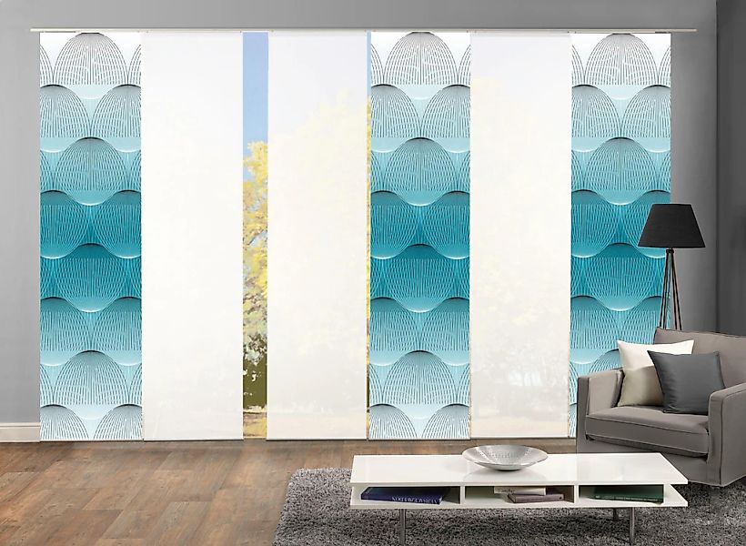 HOME WOHNIDEEN Schiebegardine "BENARIS" Klettband 6 Stk. tlg. HxB: 245x60, günstig online kaufen