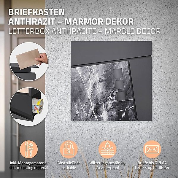ML-DESIGN Briefkasten Postkasten mit Zeitungsfach, abschließbar günstig online kaufen