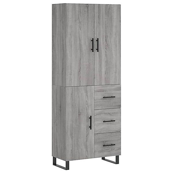 vidaXL Highboard Grau Sonoma 69,5x34x180 cm Holzwerkstoff 3195929 günstig online kaufen