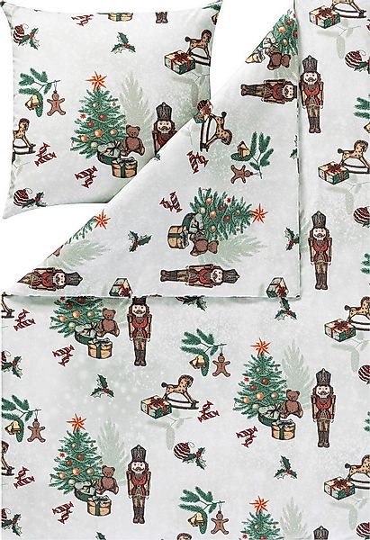 Estella Bettwäsche Bettwäsche "Nutkracker", Biber, Kuschelflanell Motiv: Nu günstig online kaufen