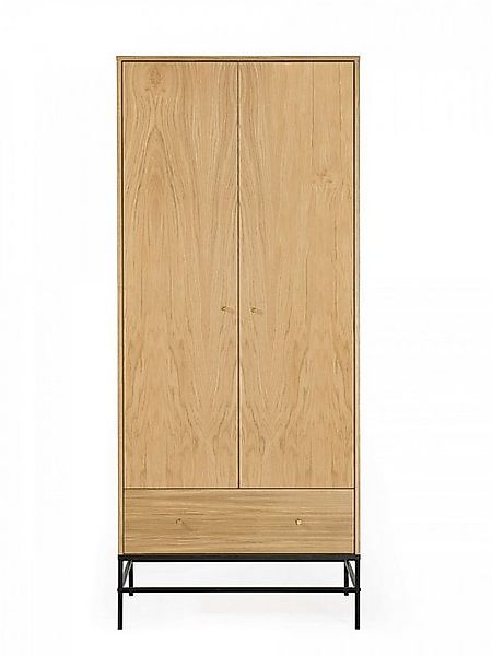Woodman Kleiderschrank Flora Holzfurnier aus Eiche, Fußrahmen aus Metall, B günstig online kaufen