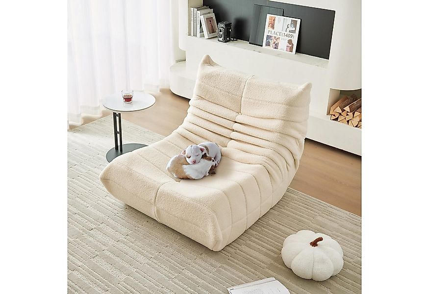 OKWISH Sofa Wohnzimmer Sofa, Loungesofa, Teddyfleece+Schaumstoff mit hoher günstig online kaufen