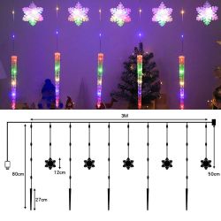 VIVIHEYDAY LED-Lichterkette Lichtervorhang Weihnachtsbeleuchtung mit Fernbe günstig online kaufen