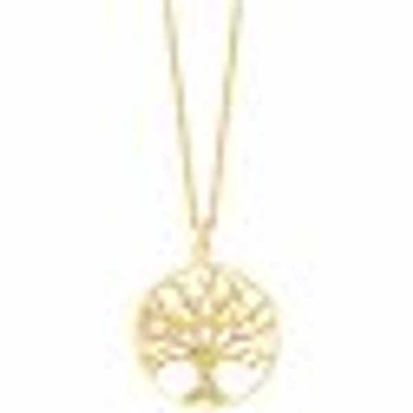 Anhänger mit Kette 925/- Sterling Silber vergoldet Motiv Lebensbaum günstig online kaufen