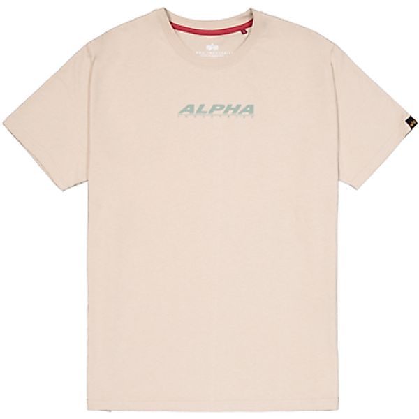 Alpha Industries  T-Shirt Alpha Backprint Puff T-Shirt - organic beige günstig online kaufen