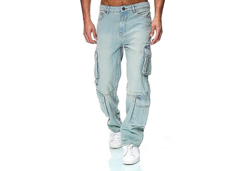 Smith & Solo Schlagjeans Baggy Jeans Herren, Cargohose Loose Fit Cargo-Tasc günstig online kaufen
