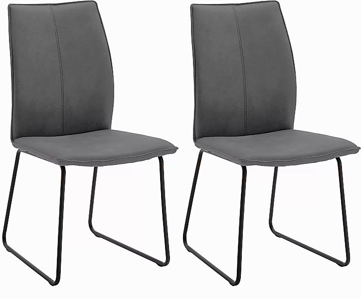 NIEHOFF SITZMÖBEL Polsterstuhl "Capri", (Set), 2 St., Leder PRISMA, Kufenge günstig online kaufen