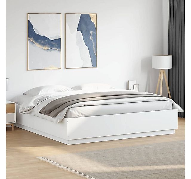 furnicato Bettgestell Weiß 200x200 cm Holzwerkstoff (1-tlg) günstig online kaufen