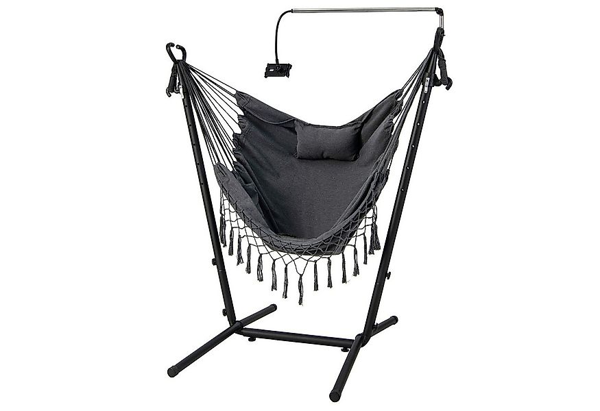 COSTWAY Hängesessel Hängestuhl mit Gestell, 6-stufig verstellbar günstig online kaufen