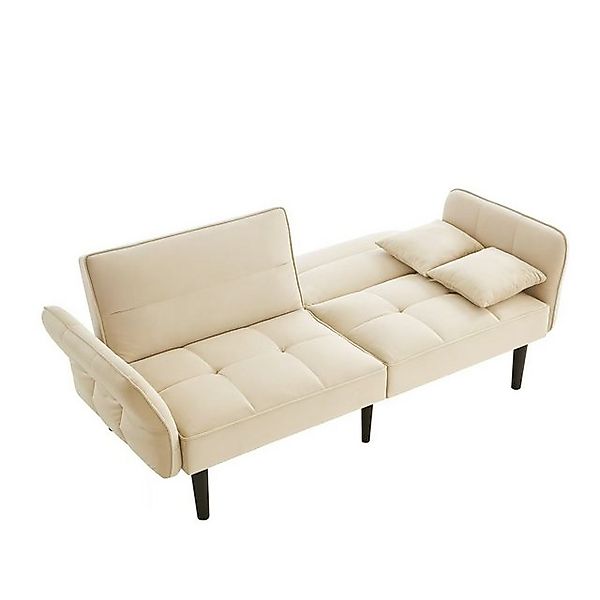Merax Schlafsofa Samt Funktionsbett klappbares Schlafsofa mit Schlaffunktio günstig online kaufen