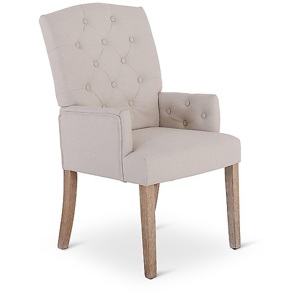 Raburg Esszimmerstuhl Polsterstuhl mit Armlehnen, Chesterfield-Design, günstig online kaufen