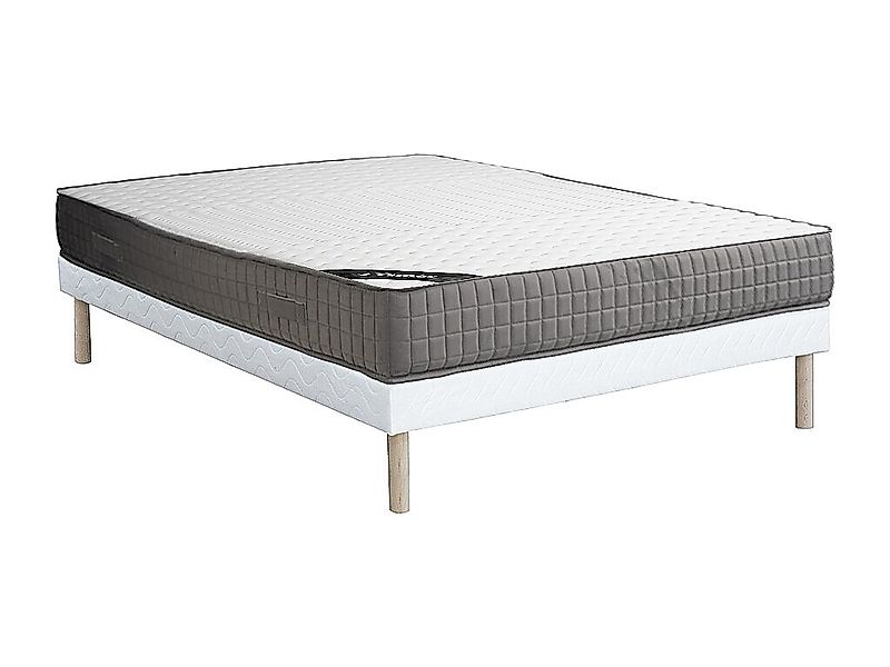 Set aus Bettgestell + Schaumstoffmatratze - 160 x 200 cm - 11-Zonen-Memory- günstig online kaufen