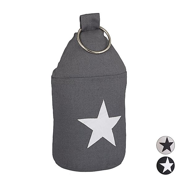 relaxdays Türstopper Stern mit Griff, Dunkelgrau günstig online kaufen