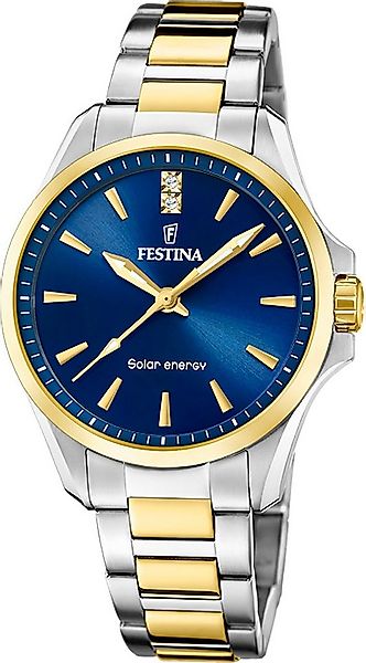 Festina Solaruhr Festina Damenuhr Edelstahl silber gold, (Solaruhr), Damen günstig online kaufen