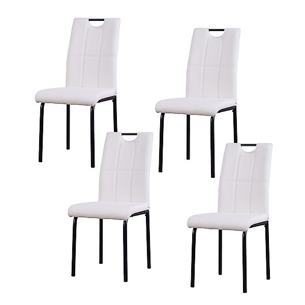 HTI-Living Polsterstuhl Esszimmerstuhl Denton Kunstleder Weiß günstig online kaufen