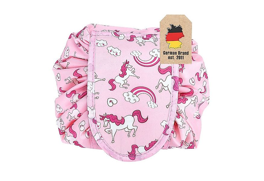 Intirilife Kosmetiktasche (Kulturbeutel mit Kordelzug in ROSA WEISSE PFERDE günstig online kaufen