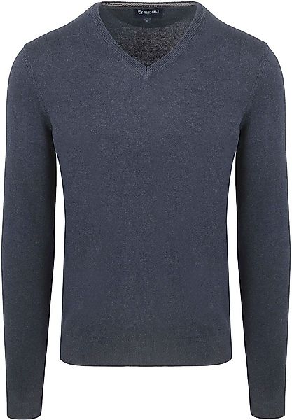 Suitable Respect Bio-Baumwolle Pullover Vinir Melange Dunkelblau - Größe M günstig online kaufen