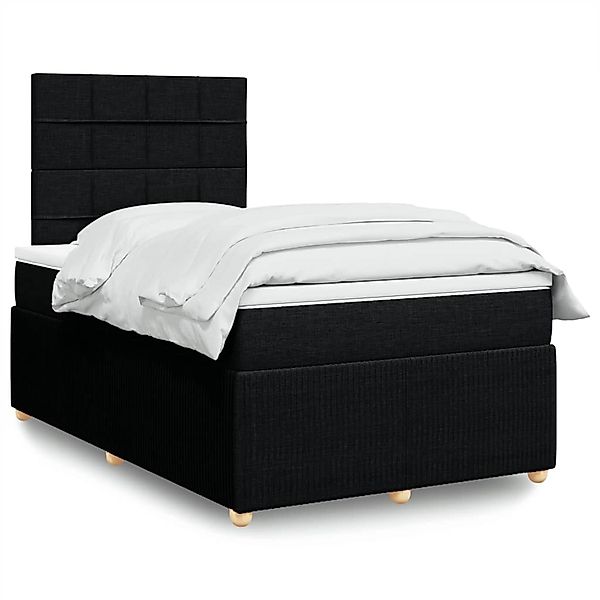 vidaXL Boxspringbett mit Matratze Schwarz 120x190 cm Stoff 3294297 günstig online kaufen