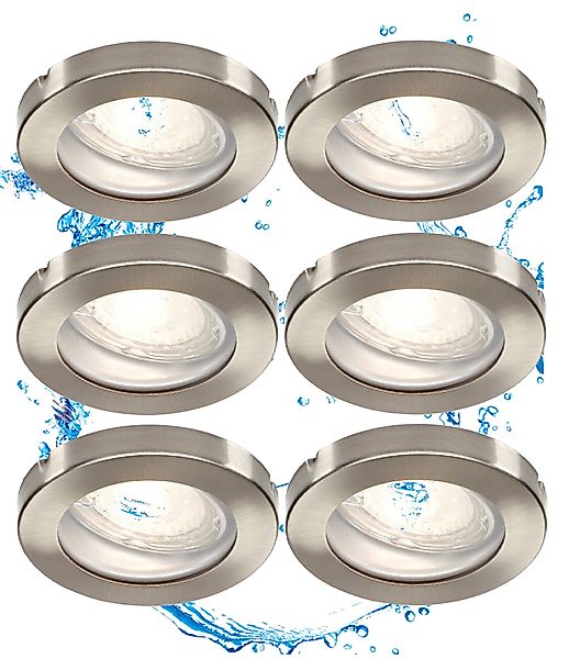 TRANGO LED Einbaustrahler, 6729IP-062MOSD 6er Set günstig online kaufen