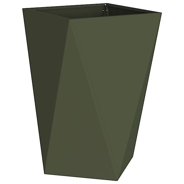 vidaXL Pflanzkübel Olive Grün 50 x 50 x 75 cm Stahl 883800 günstig online kaufen
