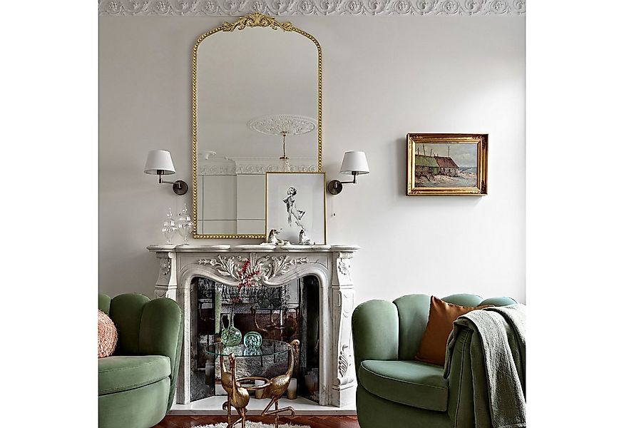 G-LEAF Spiegel Wandspiegel/Ganzkörperspiegel im Barockstil, mit Perlenverzi günstig online kaufen