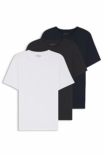 BOSS T-Shirt "TShirt RN 3P Natura", 3 Stk. einfarbiges T-Shirt mit Markenla günstig online kaufen