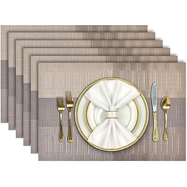 LuxusKollektion Küchenorganizer-Set Platzset Tischsets Abwaschbar 6er günstig online kaufen