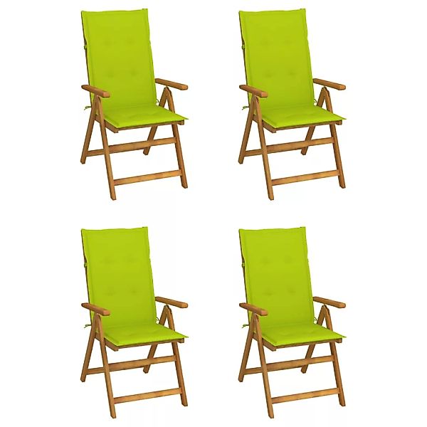 Garten-liegestühle 4 Stk. Mit Kissen Akazie Massivholz günstig online kaufen