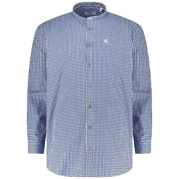 Pfundskerl Trachtenhemd mit Krempelärmeln Farbe blau/weiß Größe: 4XL günstig online kaufen