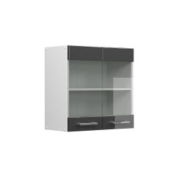 Vicco Glashängeschrank R-Line, Anthrazit Hochglanz/Weiß, 60 günstig online kaufen