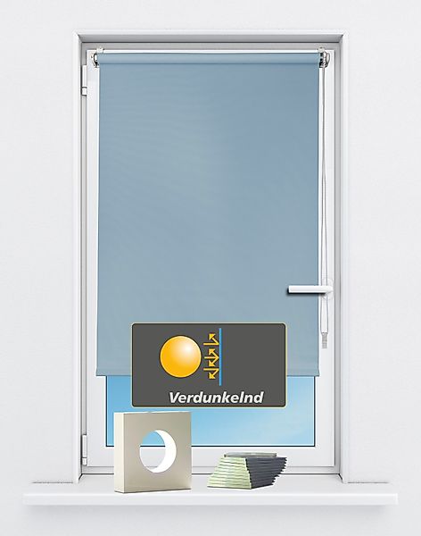 Seitenzugrollo Seitenzugrollo 'Luna', verdunkelnd, Klemmfix, ohne günstig online kaufen