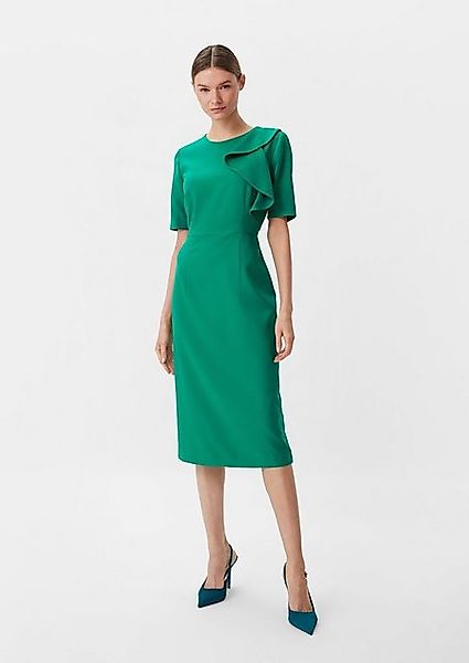Comma Minikleid Kleid mit Volant-Detail Applikation günstig online kaufen