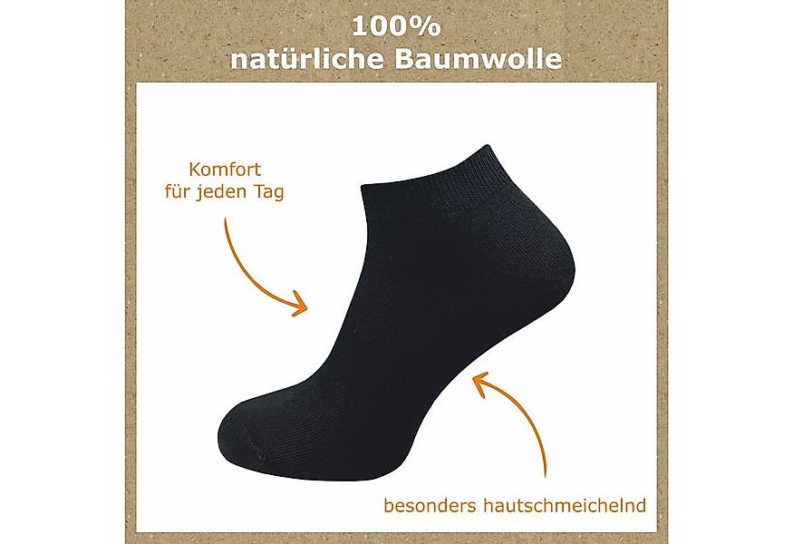 GAWILO Sneakersocken aus 100% Baumwolle für Herren in schwarz & weiß (10-Pa günstig online kaufen