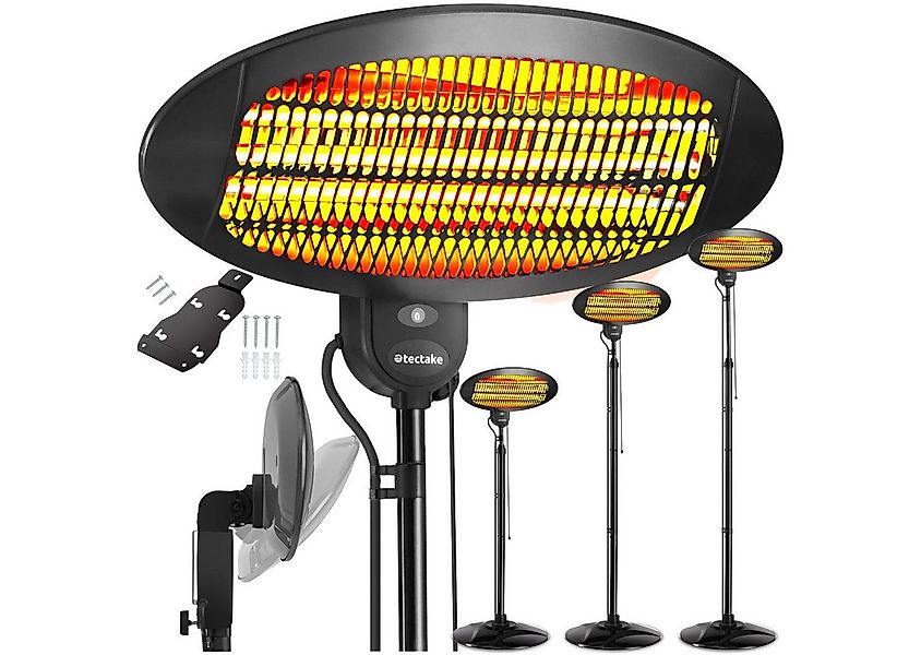 tectake Infrarotstrahler Infrarotheizstrahler, 3 Leistungsstufen, 650, 1300 günstig online kaufen