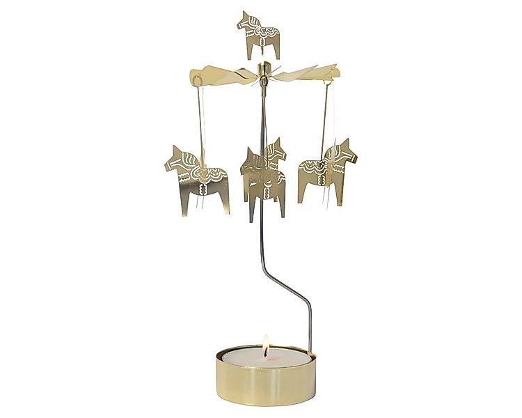 Teelichthalter Teelicht-Karussel »Dalarna-Pferde«. günstig online kaufen