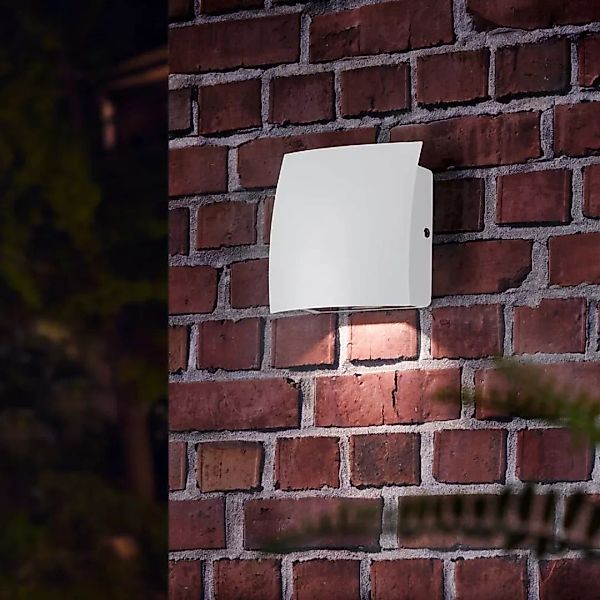 famlights | LED Außenwandleuchte Lars aus Aluminium in Weiß-matt günstig online kaufen