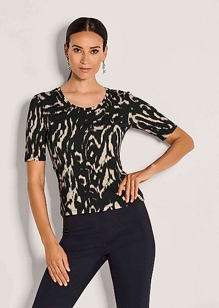 MADELEINE Kurzarmshirt Elegantes Viskose-Shirt mit Print Grafisches Muster, günstig online kaufen