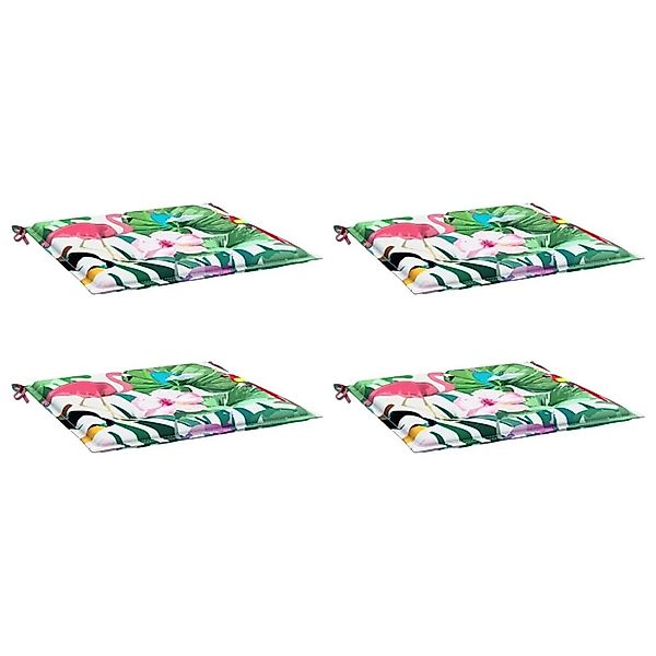 vidaXL Gartenstuhl-Kissen 4 Stk Mehrfarbig 50x50x4 cm Stoff 361084 günstig online kaufen